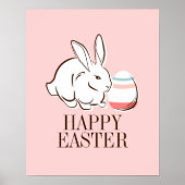 Roze paashaas en Eipaalpap Poster (Voorkant)