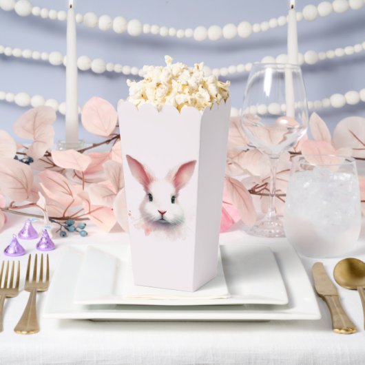 Roze Paashaas Favoriet Box – Popcorn & Treats Bedankdoosjes (Huwelijk)