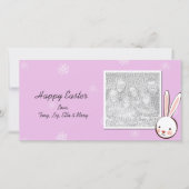 Roze Paashaas Foto Kaarten (Voorkant)