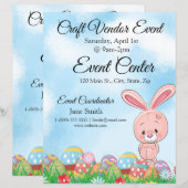 Roze paashaas met gebeurtenis van de verkoper van  (Voorkant / Achterkant)