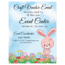 Roze paashaas met gebeurtenis van de verkoper van 