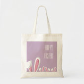Roze paasoorten op Paars paasTas Tote Bag (Voorkant)