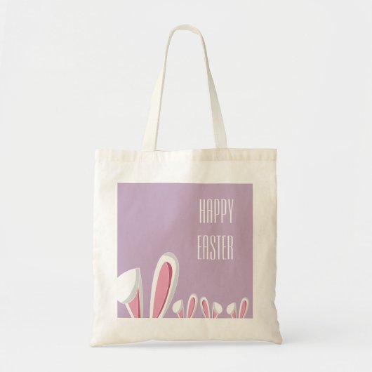 Roze paasoorten op Paars paasTas Tote Bag (Voorkant)