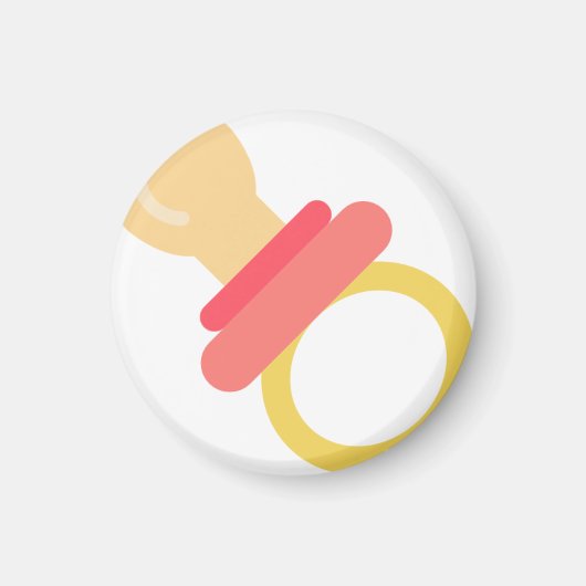 roze pacifier magneet (Voorkant)