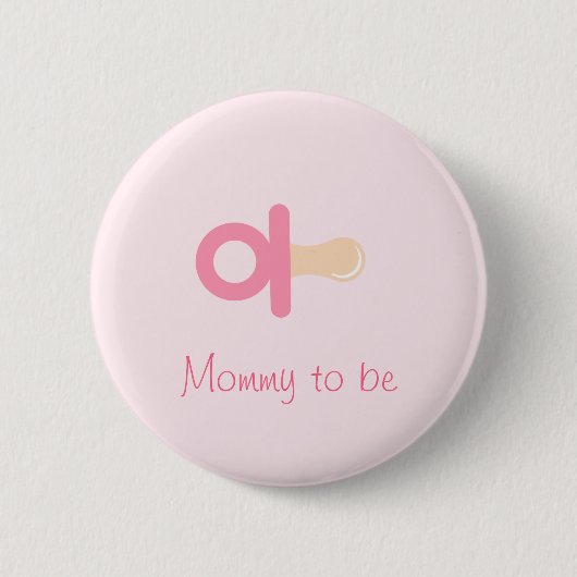 Roze Pacifier-mammie om Button te worden (Voorkant)