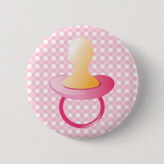 Roze Pacifier Ronde Button 5,7 Cm