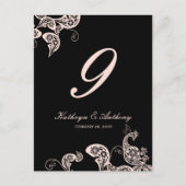 Roze pacock Floral Paisley Weddenschap Briefkaart (Voorkant)