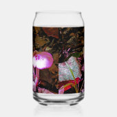 Roze paddenstoel blikvorm glas (Links)