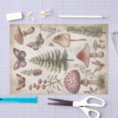 Roze paddenstoel Butterfly Goblincore Decoupage Tissuepapier (Craft)