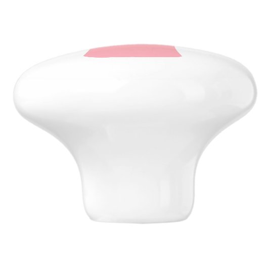 Roze paddenstoel keramische knop (Zijkant)