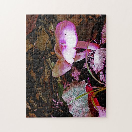 Roze paddenstoel legpuzzel (Verticaal)