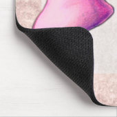 Roze paddenstoel mousepad muismat (Hoek)