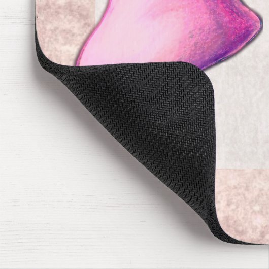 Roze paddenstoel mousepad muismat (Hoek)