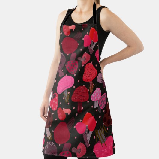 Roze paddenstoel schort (Insitu)