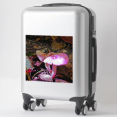 Roze paddenstoel sticker (Koffer)
