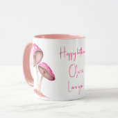 Roze Paddenstoelen Amanita paddenstoel Mok (Voorkant links)