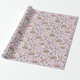 Roze Paddenstoelen Naadloos Patroon Cadeau Cadeaupapier