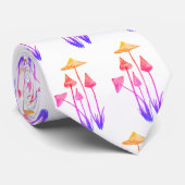 Roze paddenstoelen Stropdas (Opgerold)