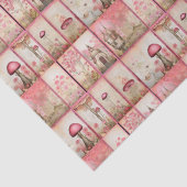 Roze paddenstoelen tissuepapier (Detail)