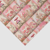 Roze paddenstoelen tissuepapier (Detail)