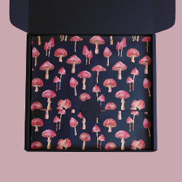 Roze Paddenstoelpatroon Tissuepapier