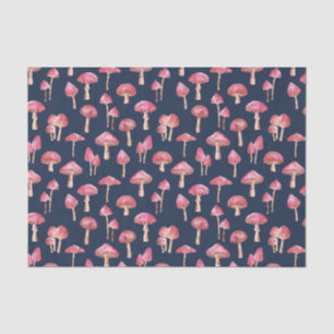 Roze paddenstoelpatroon tissuepapier