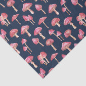 Roze paddenstoelpatroon tissuepapier (Detail)