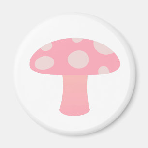 Roze paddestoel magneet