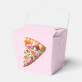 Roze Paddestoel Pizza Party Bedankdoosjes (Voorkant Zijde)