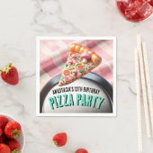 Roze Paddestoel Pizza Party Servet (Insitu)
