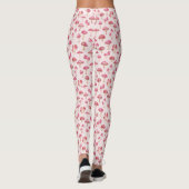 Roze paddestoelpatroon leggings (Achterkant)