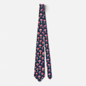 Roze paddestoelpatroon stropdas (Voorkant)