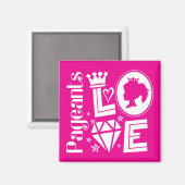 Roze Pageant Princess Love - Beauty Pageants Magneet (Voorkant / Achterkant)