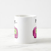 Roze Pager Persoonlijke Naam Grappig Cadeau Mok (Center)