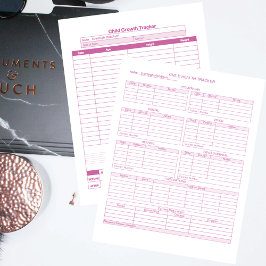 Roze pagina's voor kindergezondheidszorg en groeit