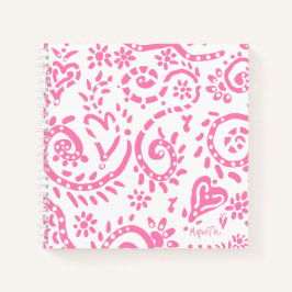 Roze pairal Notitieboek van 8,5 x 8,5 inch