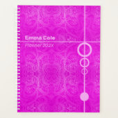 Roze Paisley Aangepast Planner (Voorkant)