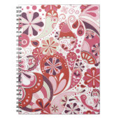 Roze paisley achtergrond notitieboek (Voorkant)