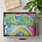 Roze Paisley Bloemendecoupage Tissuepapier (Geschenk)