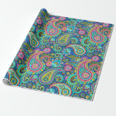 Roze Paisley Cadeaupapier (Uitgerold)