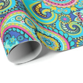 Roze Paisley Cadeaupapier (Rol Hoek)