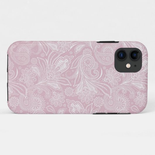Roze Paisley Case-Mate iPhone Case (Achterkant (horizontaal))