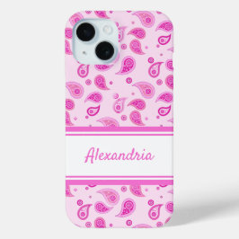Roze Paisley iPhone 15 Case