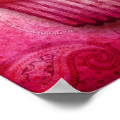 roze paisley cupcake canvasprint poster (Hoek)