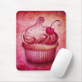roze paisley cupcake muismat (Met muis)