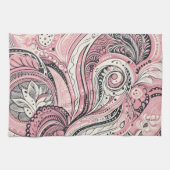 Roze Paisley De Home Studio Keuken Handdoeken (Horizontaal)