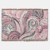 Roze Paisley De Thuisstudio Gooi Deken (Voorkant)