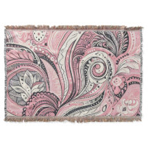 Roze Paisley De Thuisstudio Gooi Deken