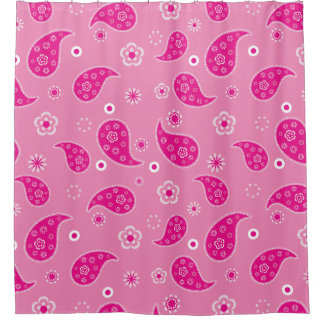 Roze Paisley Douchegordijn