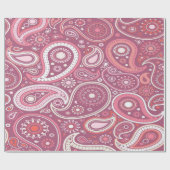 roze paisley inpakpapier (Vlak)